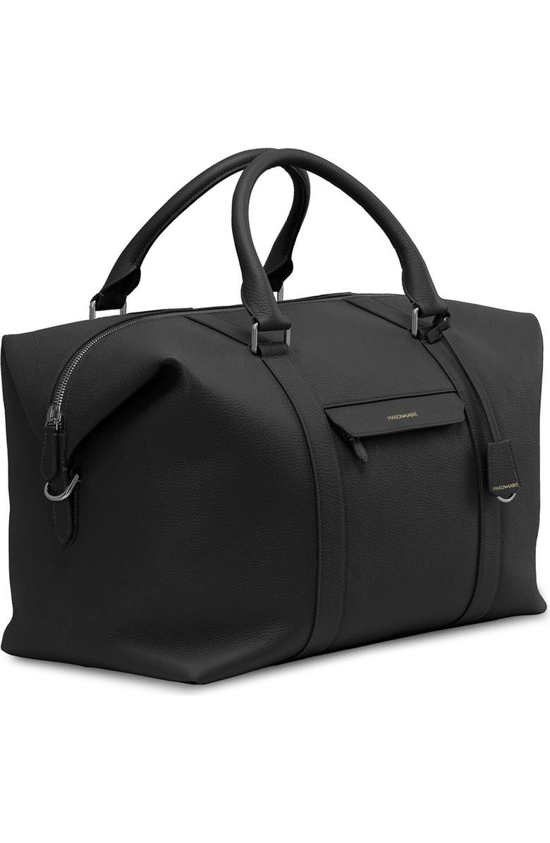 MAISON de SABRÉ Leather Duffle Bag, Alternate, color, Black Caviar