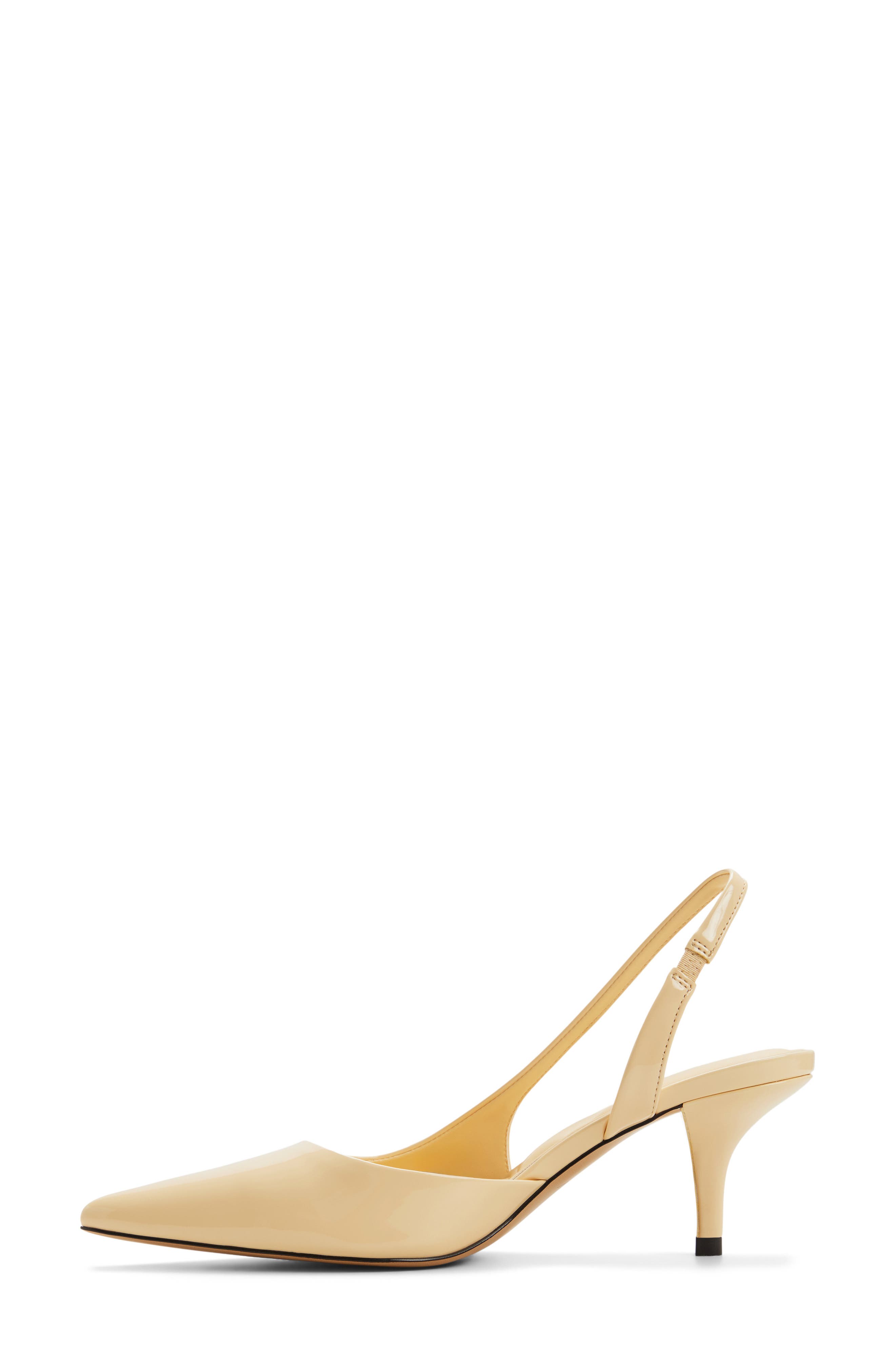 Stessy Low Slingback Half d'Orsay Pointed Toe Pump, Alternate, color, LIGHT YELLOW