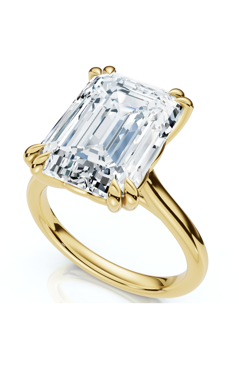 Bliss Diamond Certified 6Ct Emerald Cut Diamond Solitaire Ring 14k Gold Lab Grown, Main, color, 14K Yellow Gold