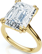 Bliss Diamond Certified 6Ct Emerald Cut Diamond Solitaire Ring 14k Gold Lab Grown