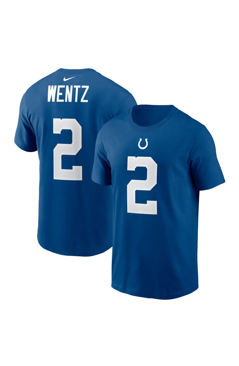 Nike Men's Nike Carson Wentz Royal Indianapolis Colts Name & Number T-Shirt, Main, color, 