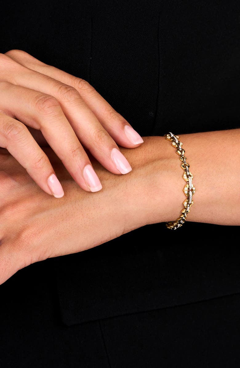 DRIES CRIEL Flow Graduated Diamond Chain Bracelet, Alternate, color, Gold