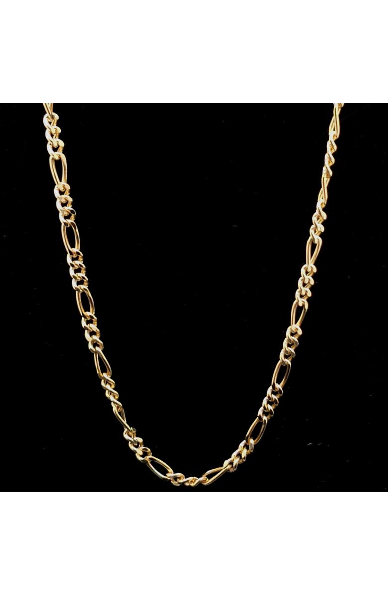Ancona Jewelry 14K Figaro Link 4mm 22in Chain Necklace, Main, color, Yellow Gold