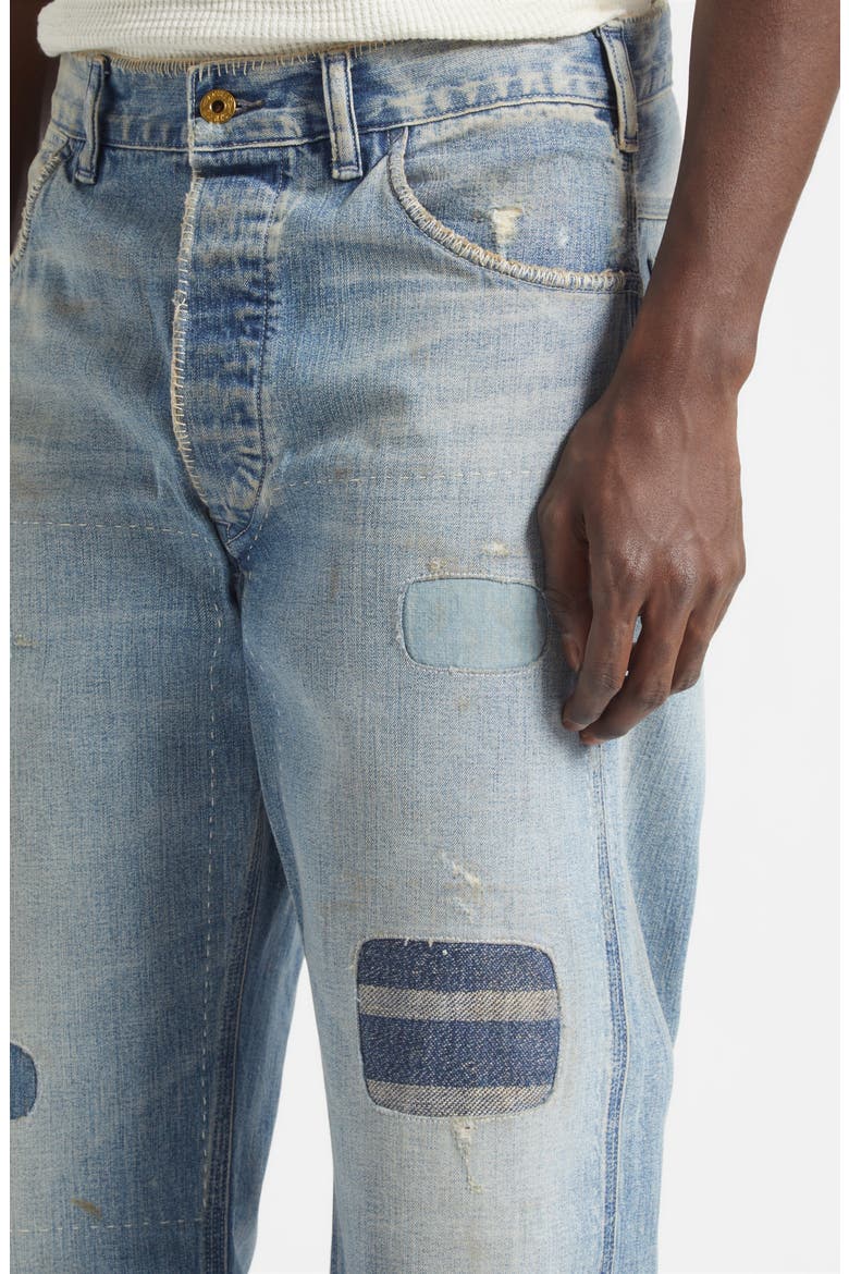 Relaxed Fit Repaired Carpenter Jeans, Alternate, color, EARLSTONE WASH