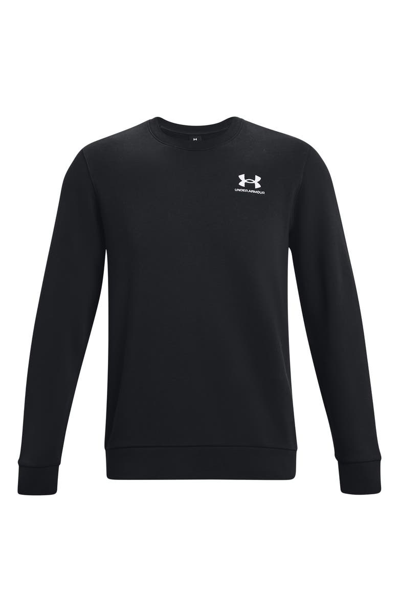 Under Armour UA Icon Fleece Crewneck T-Shirt, Alternate, color, 001 Black