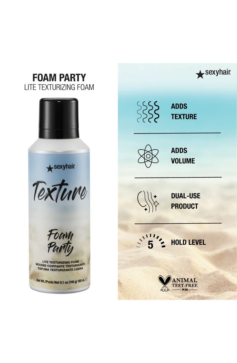 SEXY HAIR SexyHair Texture Foam Party Lite Texturizing Foam 5.2oz, Alternate, color, N/A