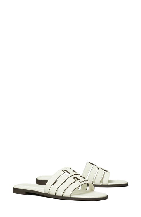 【TORYBURCH】 white leather sandals （関税送料込） Tory Burch Leather Grommet Toe Ring Sandals | Neiman Marcus