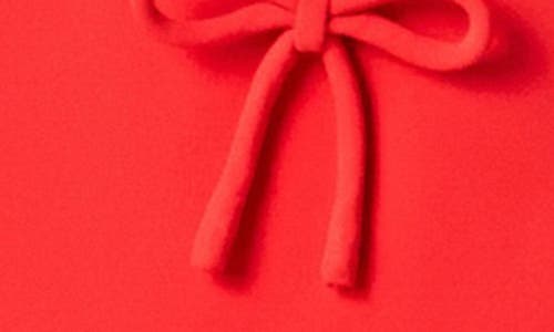 English Factory Bow Embellished Miniskirt In Red