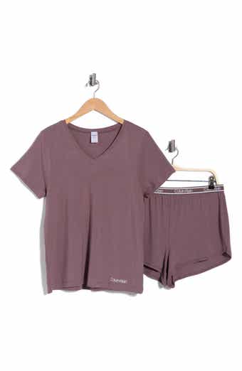 V-Neck T-Shirt & Shorts 2-Piece Pajama Set