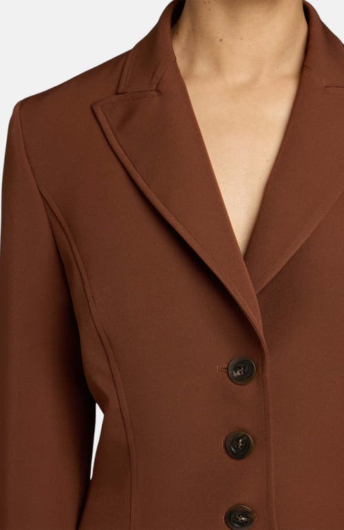 Santorelli Freya Three Button Jacket In Brown