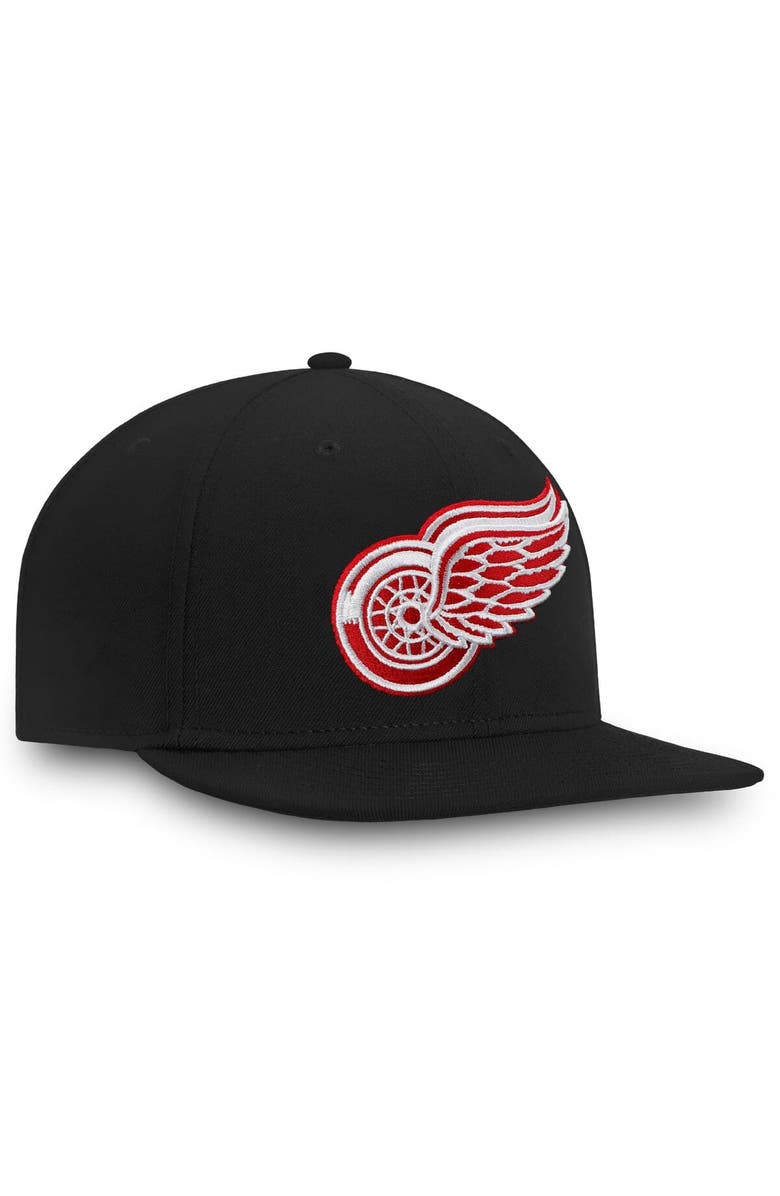 FANATICS Men's Fanatics Black Detroit Red Wings Core Fitted Hat, Alternate, color, Black