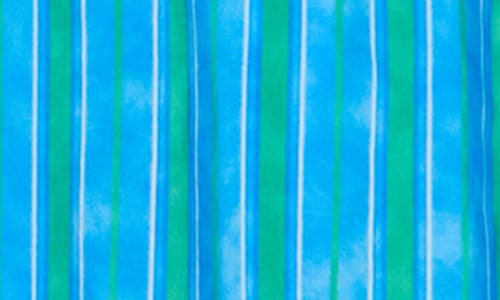 Area Stars Stripe Wide Leg Jumpsuit In Blue Green Multi Stripe