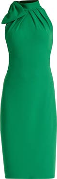 Tadashi Shoji Tie Neck Sleeveless Crepe Cocktail Dress
