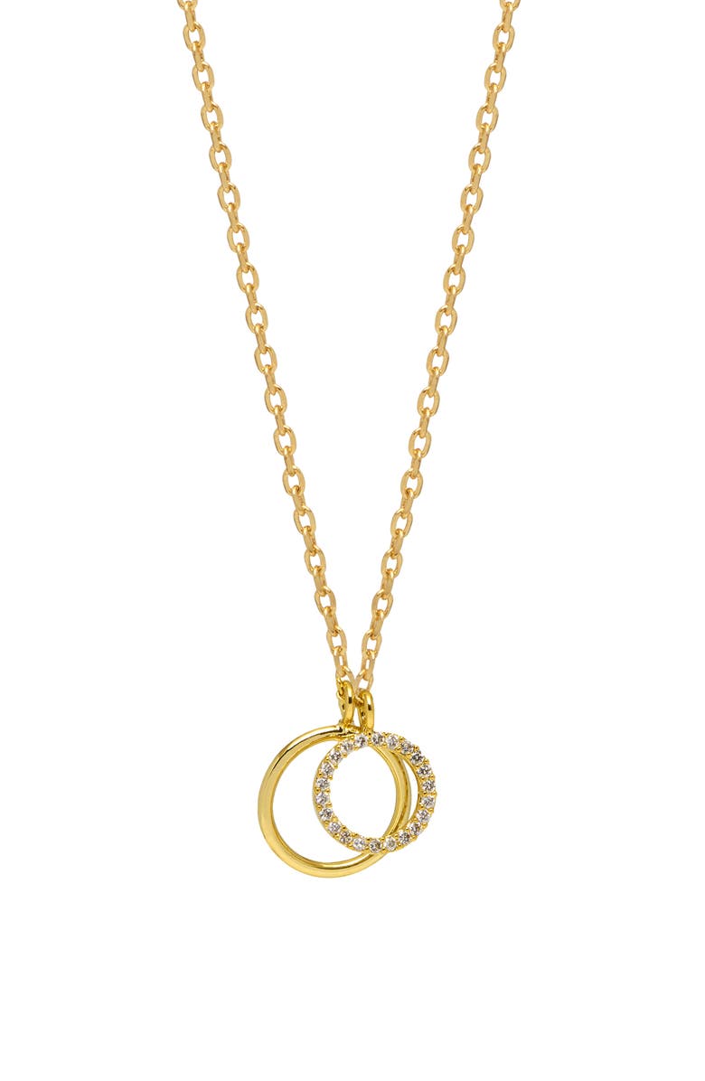 Estella Bartlett Double Circle Charm Pendant Necklace, Alternate, color, 