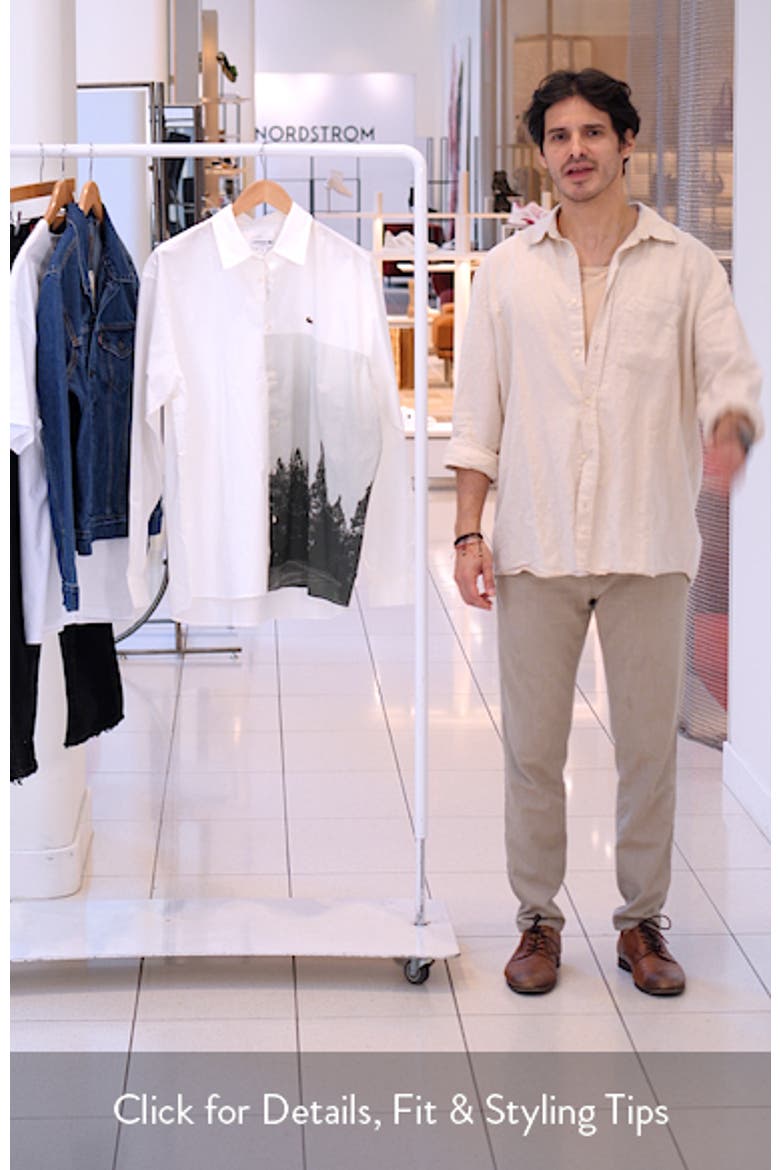 Relaxed Fit Photo Graphic Button-Up Shirt video