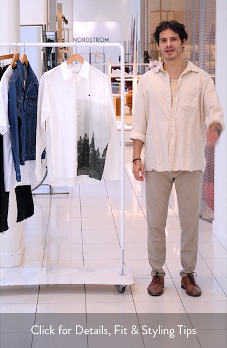 Relaxed Fit Photo Graphic Button-Up Shirt, sales video thumbnail