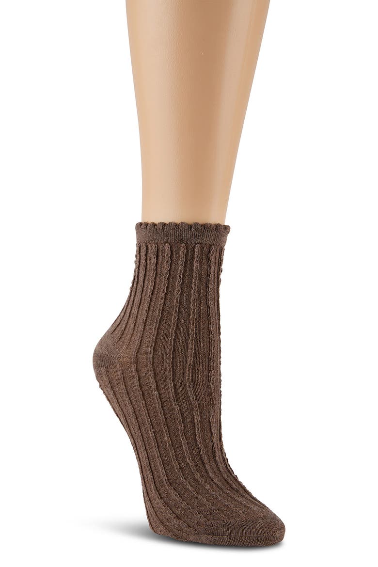 6-Pack Ruffle Scallop Anklet Socks, Alternate, color, SOFT PEACH/ WHITE/ OATMEAL