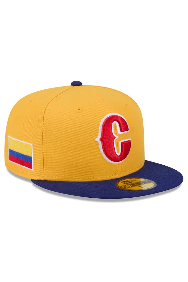 Men's New Era  Yellow/Blue Colombia Baseball 2026 World Baseball Classic 59FIFTY Fitted Hat, Main, color, Yellow