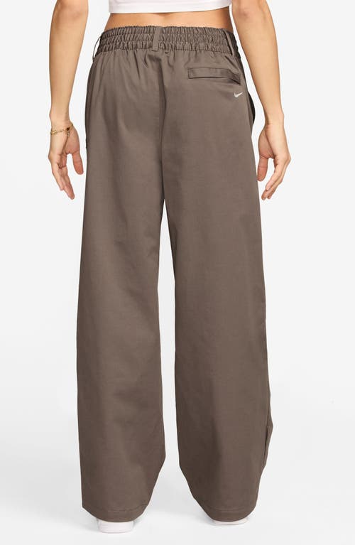 Nike Structured Twill Pants In Mink Brown/mink Brown