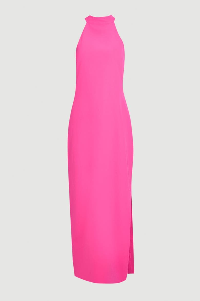 Soft Tailored Halter Maxi Dress, Alternate, color, Pink