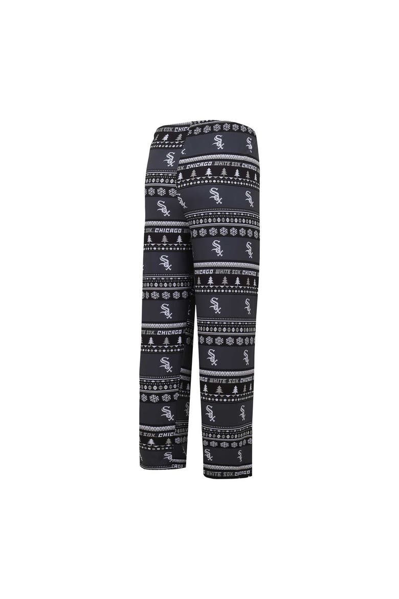 Men's Concepts Sport Black Chicago White Sox Knit Ugly Sweater Long Sleeve Top & Pants Set, Alternate, color, Black