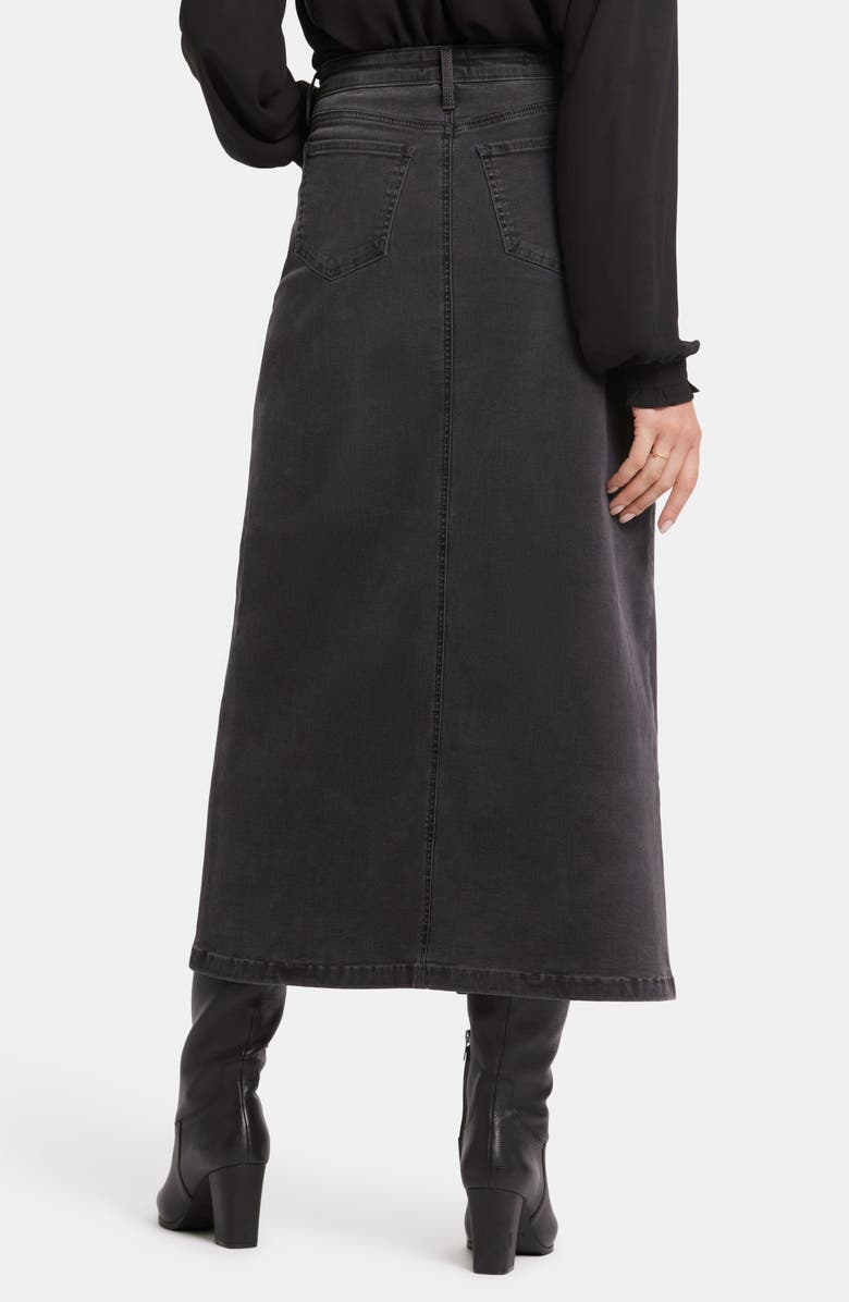 NYDJ High Waist Slit Front Denim Maxi Skirt, Alternate, color,