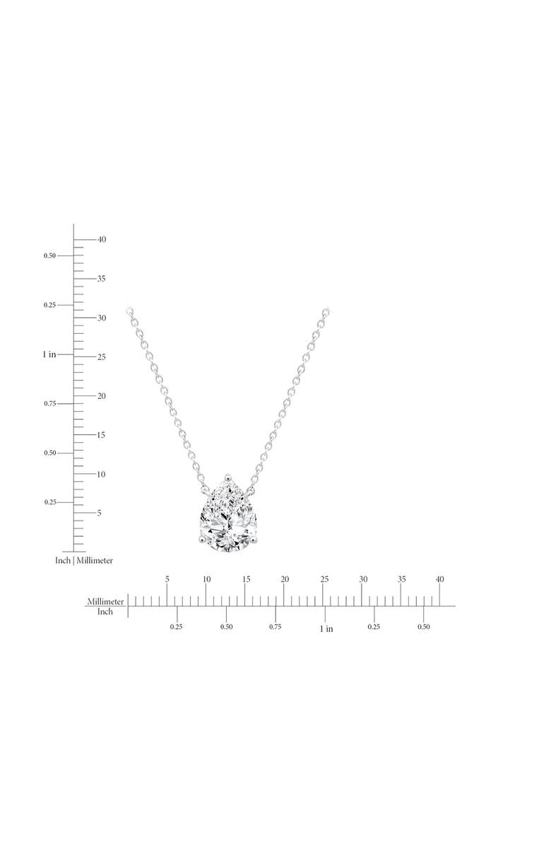 Crislu Solitaire Pear Pendant Necklace, Alternate, color, Pure Platinum/ Clear Stone