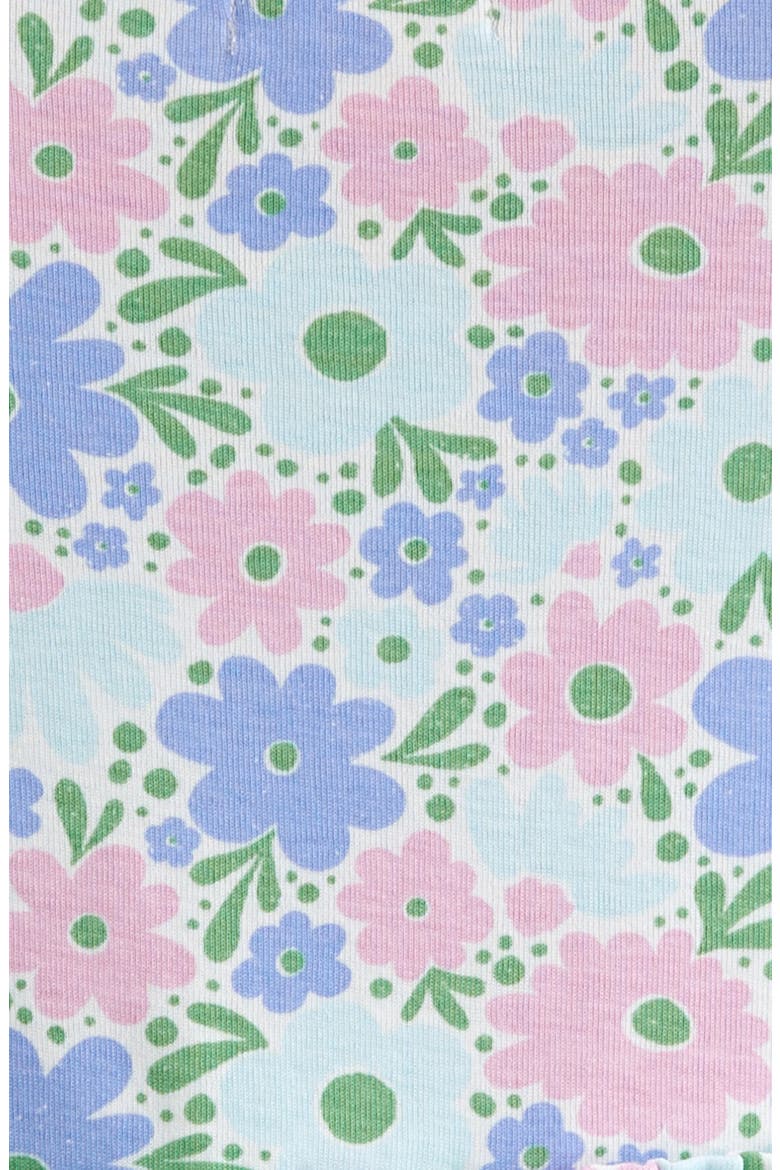 Kids' Print Cotton Dress, Alternate, color, WHITE- BLUE MEADOW FLORAL