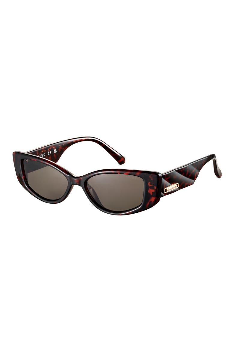 54mm Cat Eye Sunglasses, Alternate, color, DARK HAVANA / GREEN