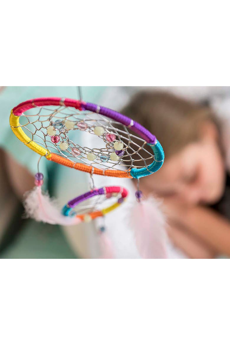 KidzMaker Make Your Own Dream Catcher Craft Kit, Alternate, color, Multicolored