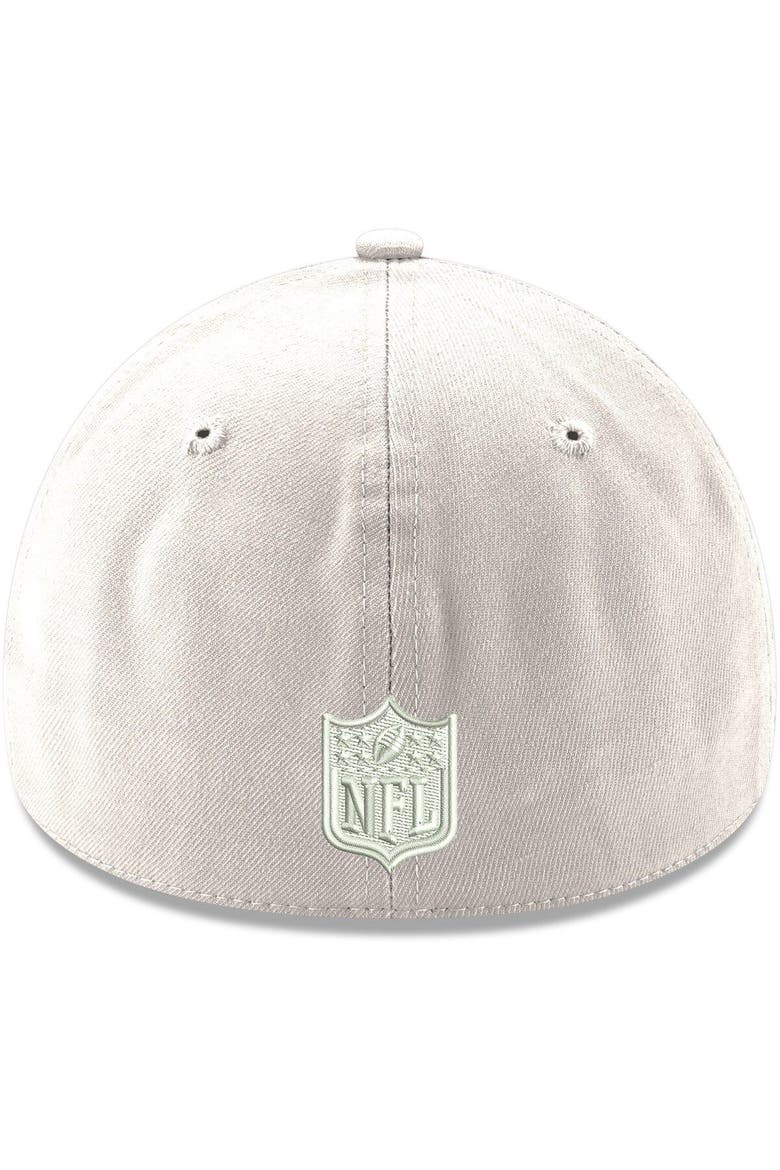 Men's New Era White Cleveland Browns Throwback Logo Iced II 39THIRTY Flex Hat, Alternate, color, White