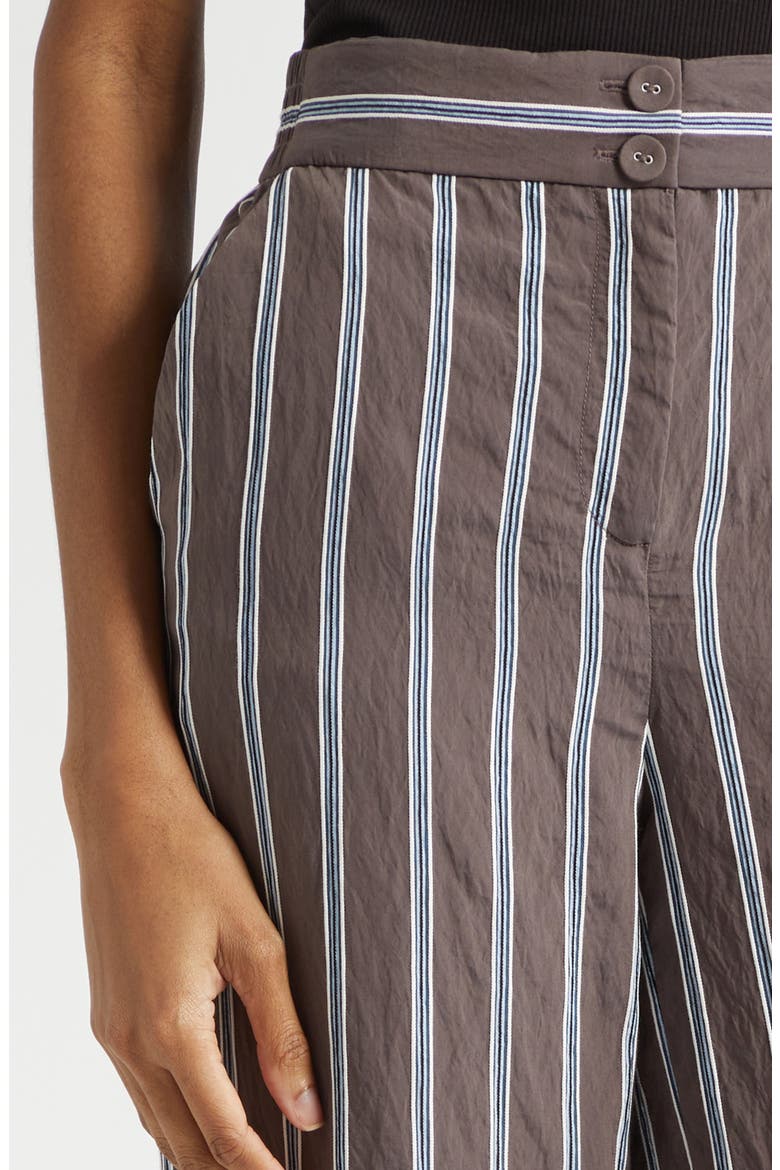 Carraway Stripe Wide Legs Pants, Alternate, color, DARK MOCHA