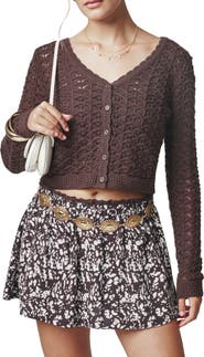 Florence by Mills Textured Knit Cropped Cardigan