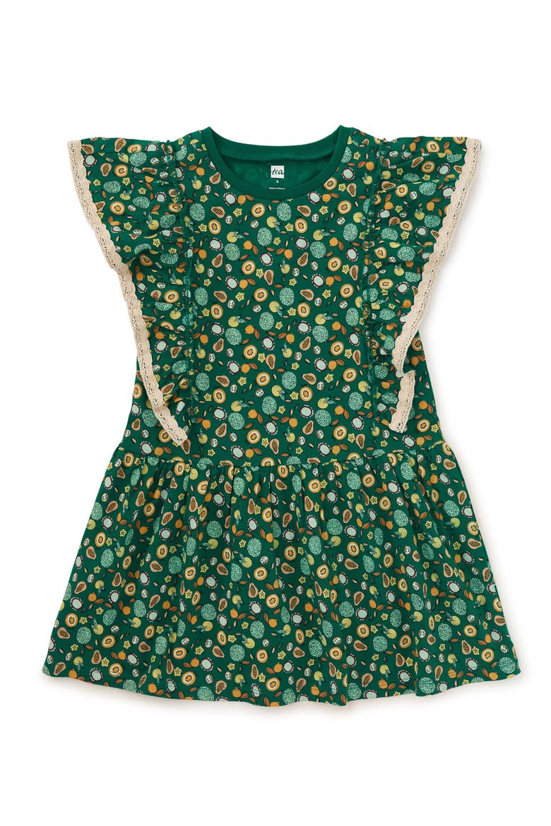 Crochet Trim Ruffle Dress 2.0, Main, color, Super Fruits