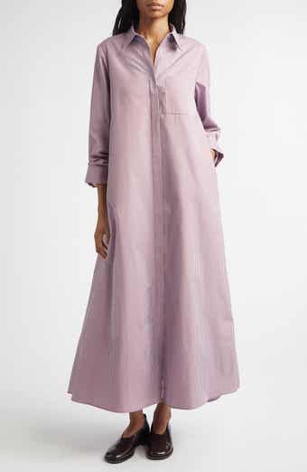 Jennys Stripe Long Sleeve Cotton Shirtdress