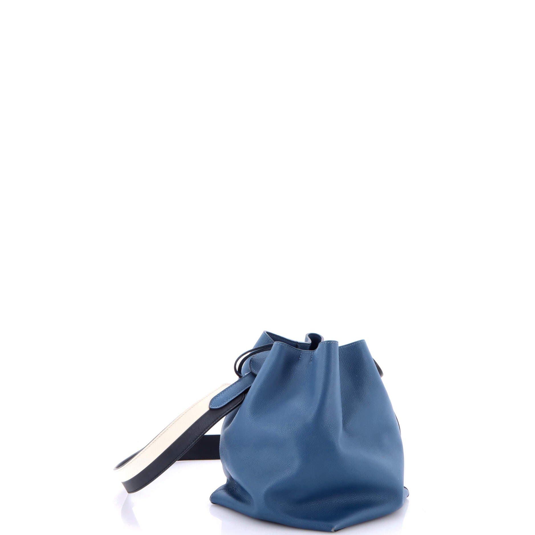 Pre-Owned Hermes Licol Bag Evercolor 17, Alternate, color, Bleu Brighton