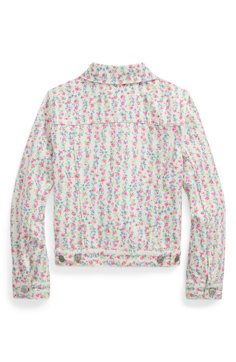 Polo Ralph Lauren Kids' Floral Cotton Canvas Trucker Jacket, Alternate, color, 