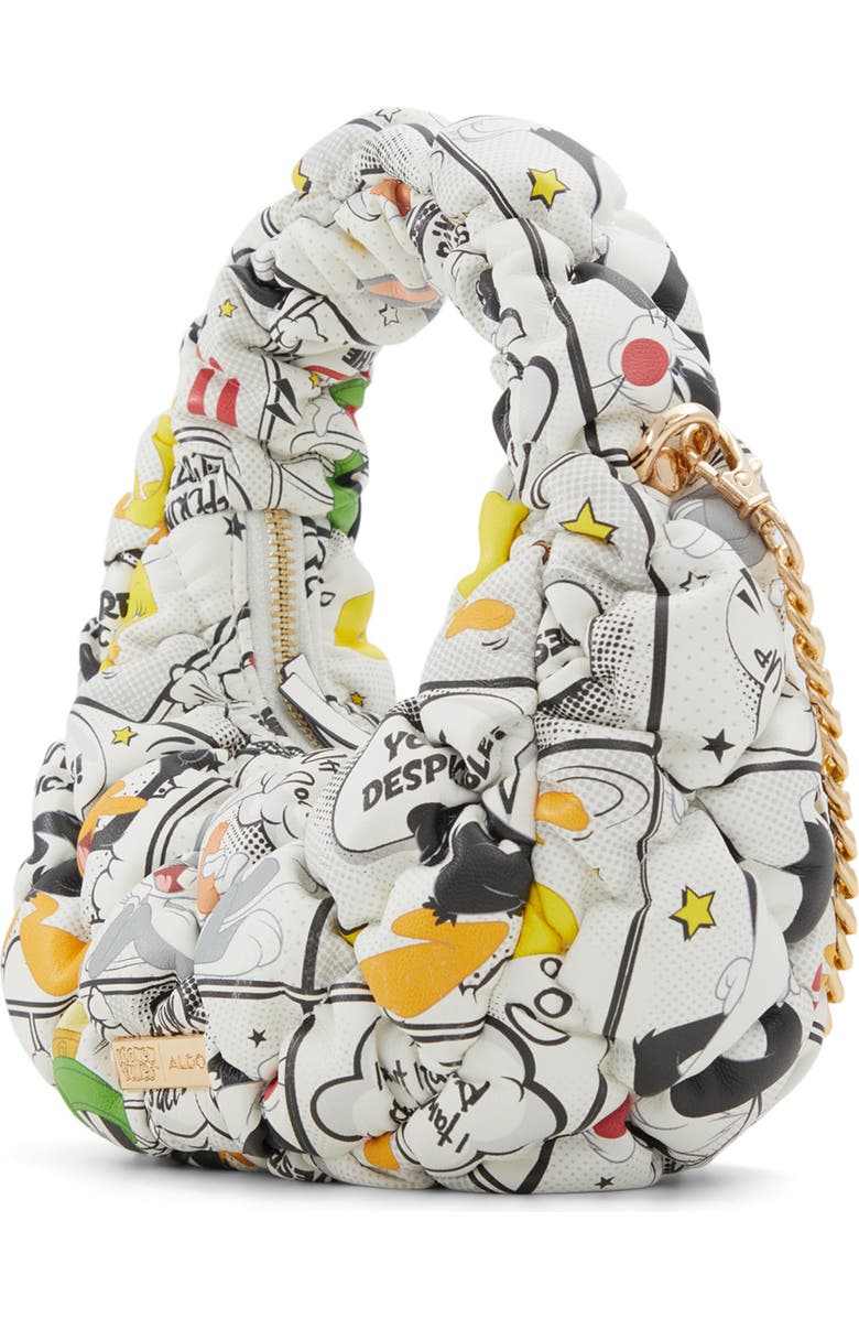ALDO x Looney Tunes Ruched Faux Leather Top Handle Bag, Alternate, color,