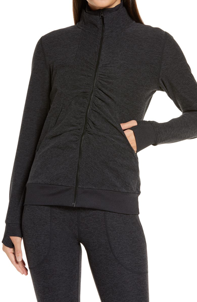 Zella Lola Restore Soft Lounge Cozy Jacket, Alternate, color,