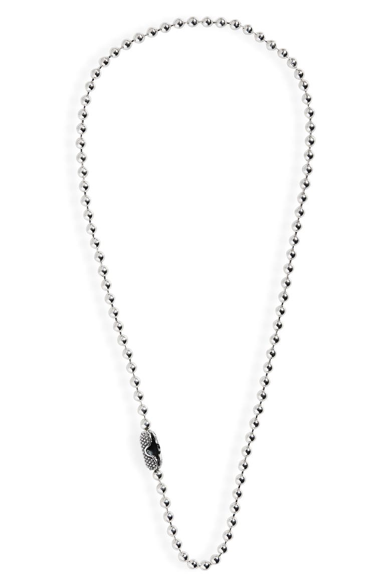 Goosebumps Ball Chain Necklace, Main, color, SILVER