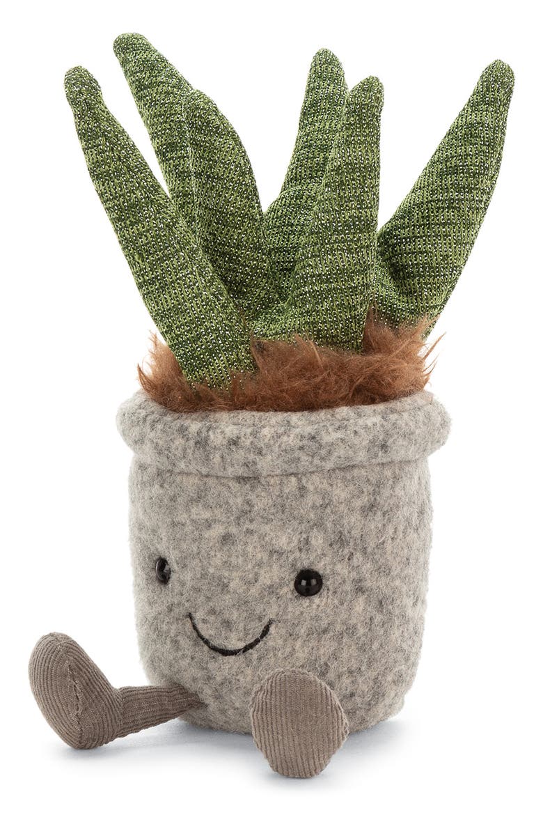Silly Succulent Aloe Plush Toy, Main, color, GREEN/ GREY