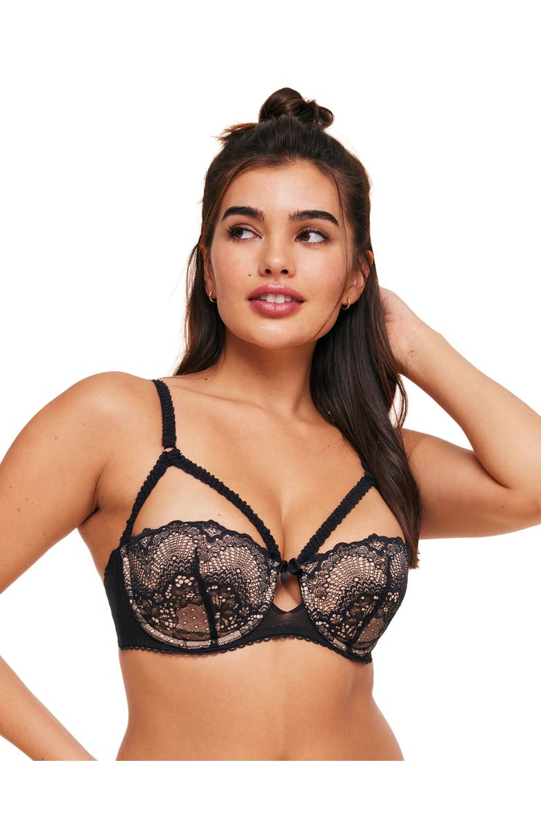 Adore Me Kimmy Push Up Balconette Bra, Main, color, Black