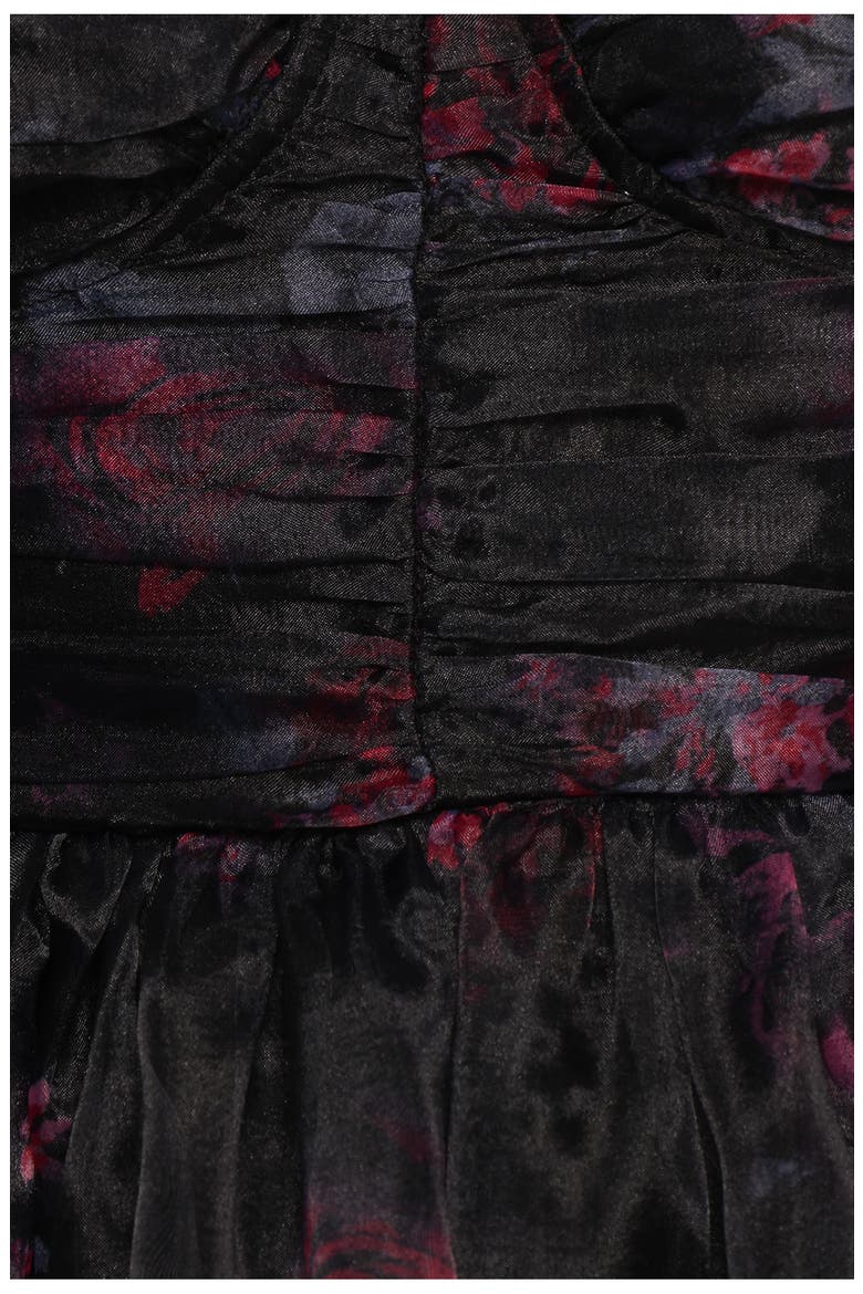 Floret Floral Underwire A-Line Midi Dress, Alternate, color, DARK FLORAL