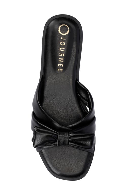 Journee Collection Prylin Bow Slide Sandal In Black
