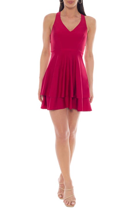V-Neck Skater Dress