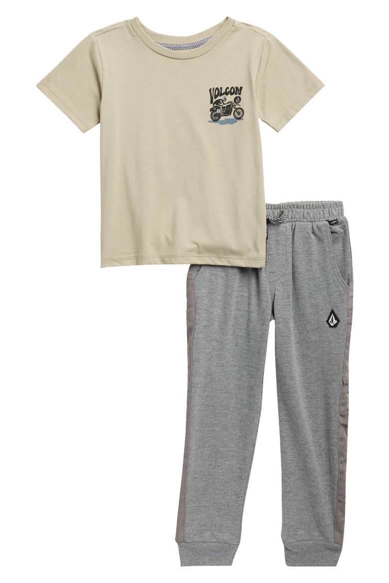 Kids' Graphic T-Shirt & Joggers Set, Main, color, OLIVE