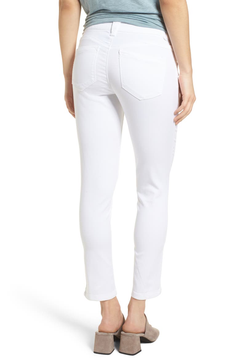 Ab-Solution Ankle Skimmer Jeans (Nordstrom Exclusive), Alternate, color, OPTIC WHITE