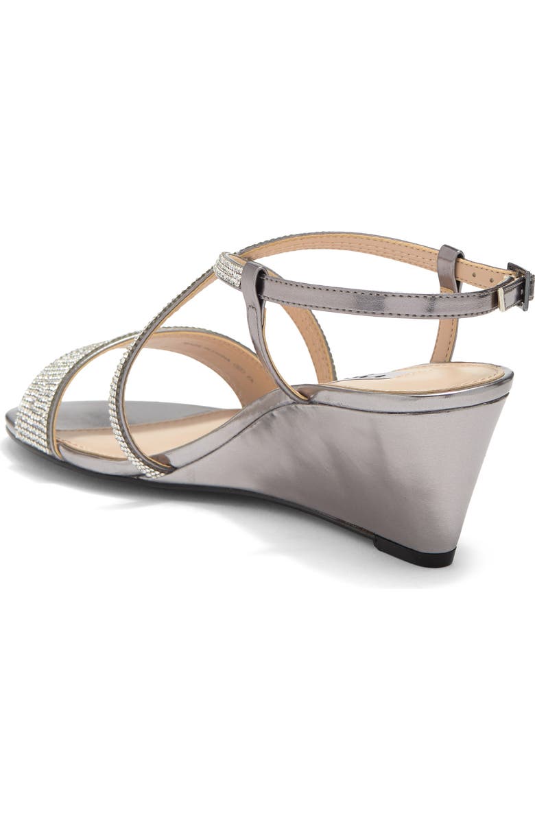 Nina Rhinestone Strappy Wedge Sandal, Alternate, color,