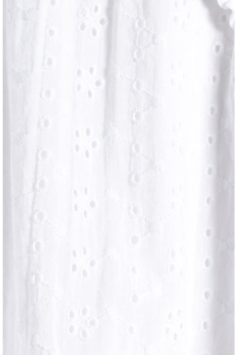 Eyelet Flutter Sleeve Cotton Dress & Bloomers, Alternate, color, WHITE