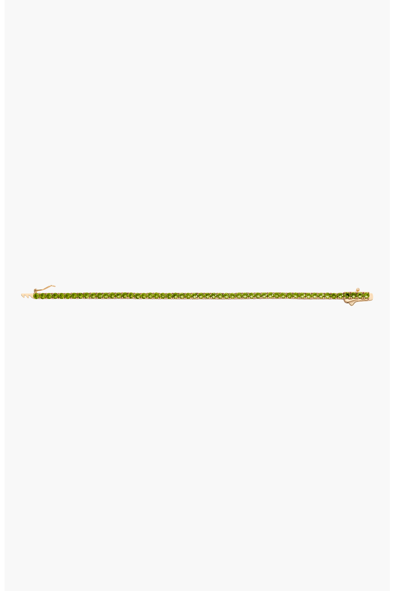 Lab Grown Green Peridot Tennis Bracelet, Alternate, color, Yellow Gold Vermeil